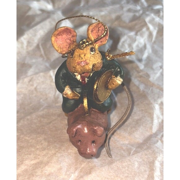 Christmas Ornament Kurt Andler"s Hole in Wall Gang Mouse Riding Pig - Picture 2 of 5